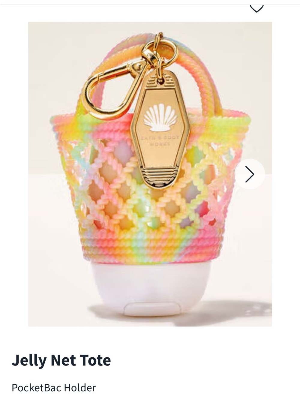 Bath & Body Works Rainbow Pastel Jelly Net Tote Charm Pocketbac Holder